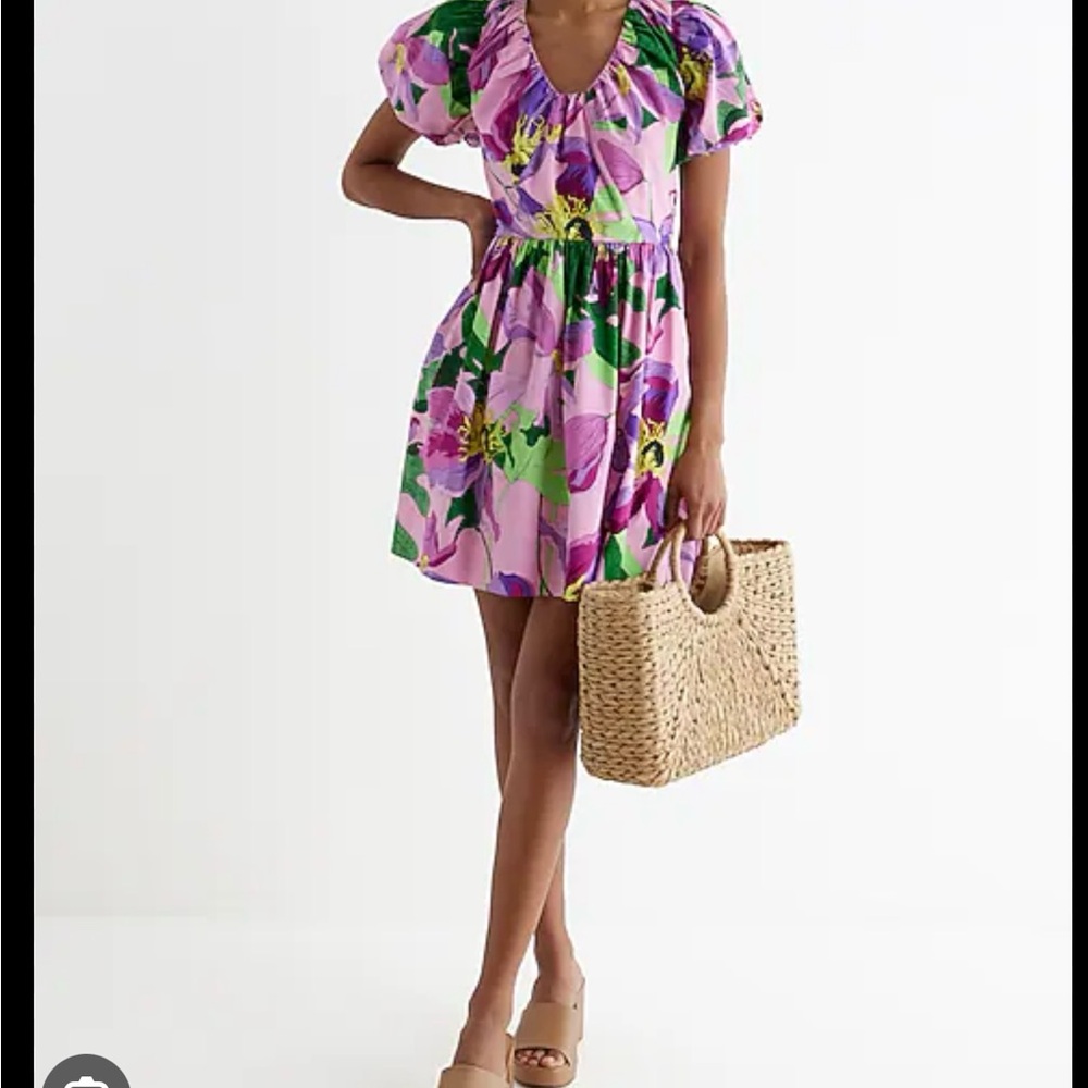 New! Express Floral Dress in Pink and Green